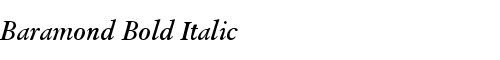 Font Baramond Bold Italic
